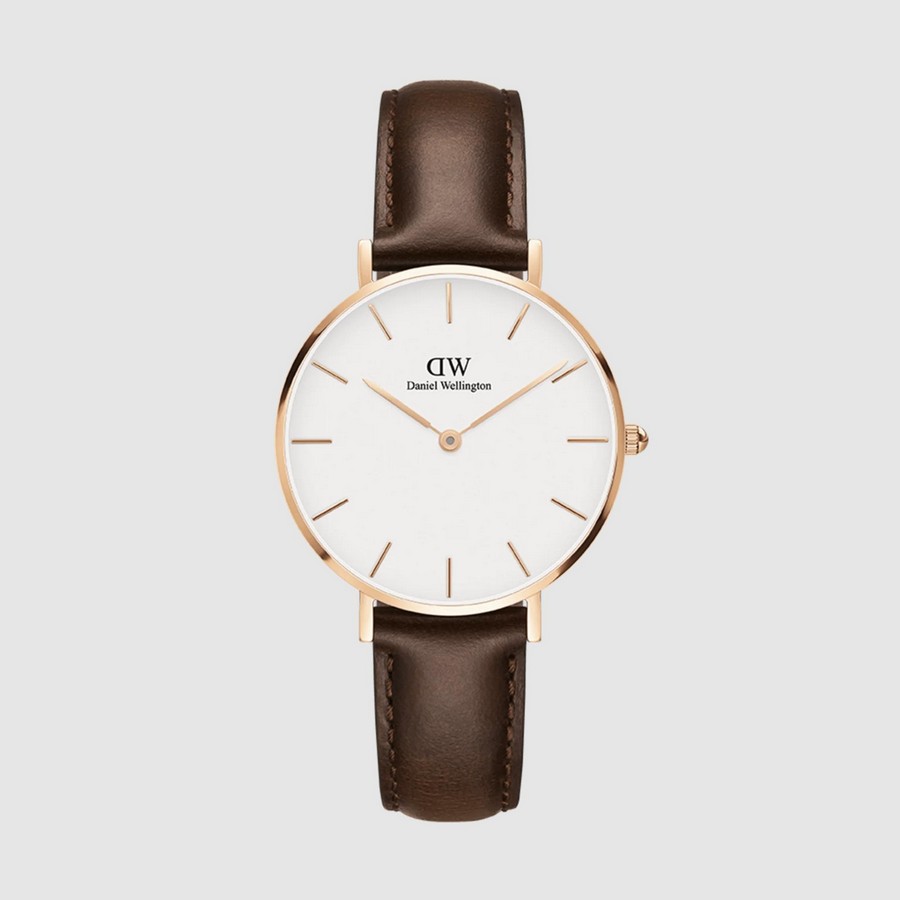 Đồng Hồ Dw Daniel Wallington Petite Bristol Nữ Trắng Nâu Vàng